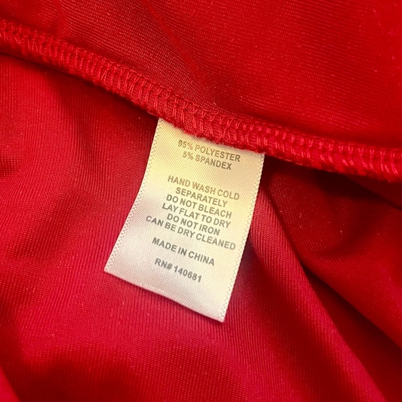 Unique Vintage Red Velvet Sleeved Mod Wiggle Dress - Picture 8 of 8